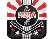 Ninja Warrior 9 Luncheon Plates 8 Pack Party Supplies