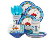 All Aboard 1st Birthday Standard Kit Serves 36 Party Supplies