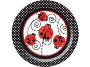 Ladybug 7 Cake Plates 8 Pack Party Supplies