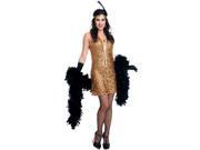 Adult Dazzling Darling Gold Flapper Costume