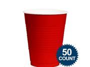 Red Plastic 12 oz. Cup 50 ct. Party Supplies