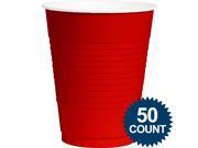 Red Plastic 16 oz. Cup 50 ct. Party Supplies