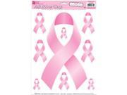 Pink Ribbon Window Clings 9 Pack Party Supplies