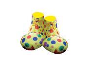 Adult Clown Shoe Covers Yellow Polka Dot