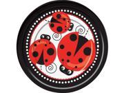 Ladybug 9 Luncheon Plates 8 Pack Party Supplies