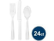 Clear Cutlery Set Party Supplies