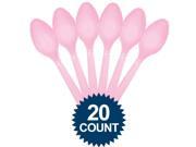 Pink Plastic Spoons 20 ct Party Supplies