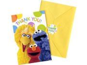Sesame Street Thank You Notes 8 pack Party Supplies