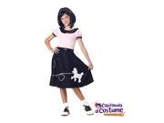 50s Hop with Poodle Skirt Costume for Girl