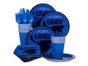 Congrats Grad Blue Standard Kit Serves 18 Party Supplies