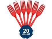 Red Plastic Forks Party Supplies