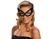 Fancy Adult Black Sequin Mask