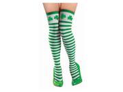 Striped St. Patrick s Day Thigh Highs