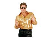 Adult Gold Glitter Disco Shirt