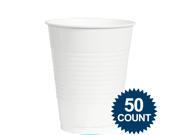 White Plastic 12 oz. Cup 50 ct. Party Supplies
