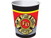 Firefighter 9 oz Cups 8 Pack Party Supplies