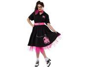 50 s Black and Pink Poodle Costume For Adults