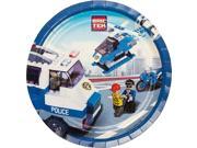 Bric Tek Police 9 Luncheon Plates 8 Pack Party Supplies
