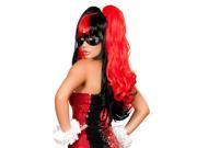 Black and Red Ponytail Wig