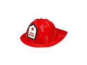 Fire Chief Red Plastic Hat