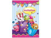Shopkins Invitations 8 Count Party Supplies