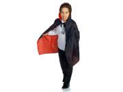 Panne Cape for Girls in Black and Red