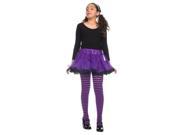 Purple and Black Striped Girl s Tights