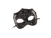 Black Deluxe Half Mask with Trim