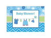 Shower With Love Baby Boy Postcard Invitations 8 Count Party Supplies