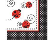 Ladybug Luncheon Napkins 16 Pack Party Supplies