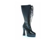 Patent Leather Black Lace Boots