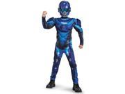 Halo Blue Spartan Classic Muscle Chest Costume for Kids