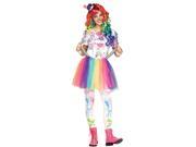 Teenager s Teen Crazy Color Clown Costume