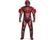 Adult Halo Red Spartan Muscle Costume