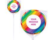 Rainbow Personalized Lollipops 12 Pack