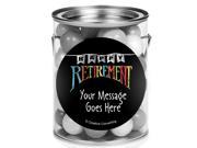 Retirement Personalized Mini Paint Cans 12 Count