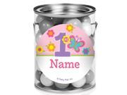 Butterfly 1st Birthday Personalized Mini Paint Cans 12 Count