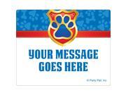 Pup Command Personalized Rectangular Stickers Sheet of 15