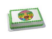 Let s Party Luau Quarter Sheet Edible Cake Topper Each