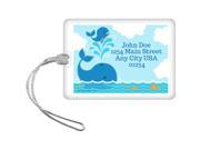 Blue Whale Personalized Luggage Tag Each