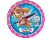 Paw Patrol Pink 9 Lunch Plate 8 Count
