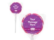 Paw Command Pink Personalized 2 Lollipops 20 Pack