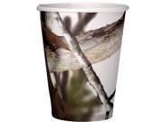White Camo 12oz Cups 8 Pack Party Supplies