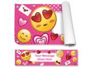 Pink Emoji Personalized Banner Each