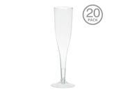 Amscan 350103.86 Clear Plastic Champagne Flutes 5.5 oz. Pack of 120
