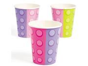 Pastel Color Block 9 oz Cups 8 Count