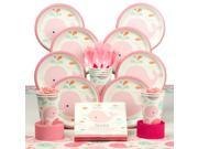 Lil Spout Pink Baby Shower Deluxe Tableware Kit Serves 8