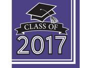 Congrats Grad Purple 2017 Lunch Napkins 36 Count