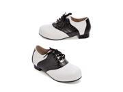 Kid's Black and White Saddle Shoes