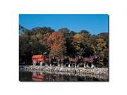 Clydesdales in Fall by Stone Pond 18 x 24 Canvas